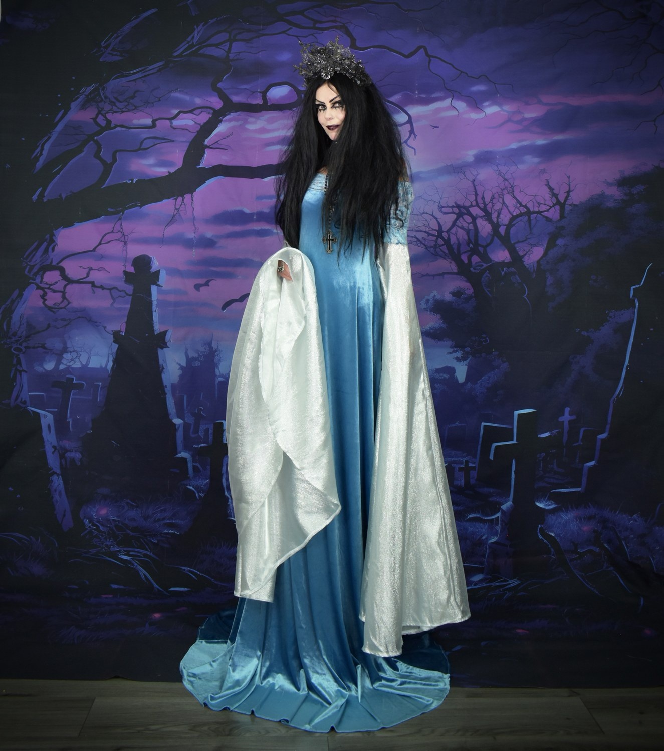 Arwen Requiem Deluxe Gown - Remaster - Elven Lord of the Rings Cosplay Costume by Moonmaiden Gothic Clothing