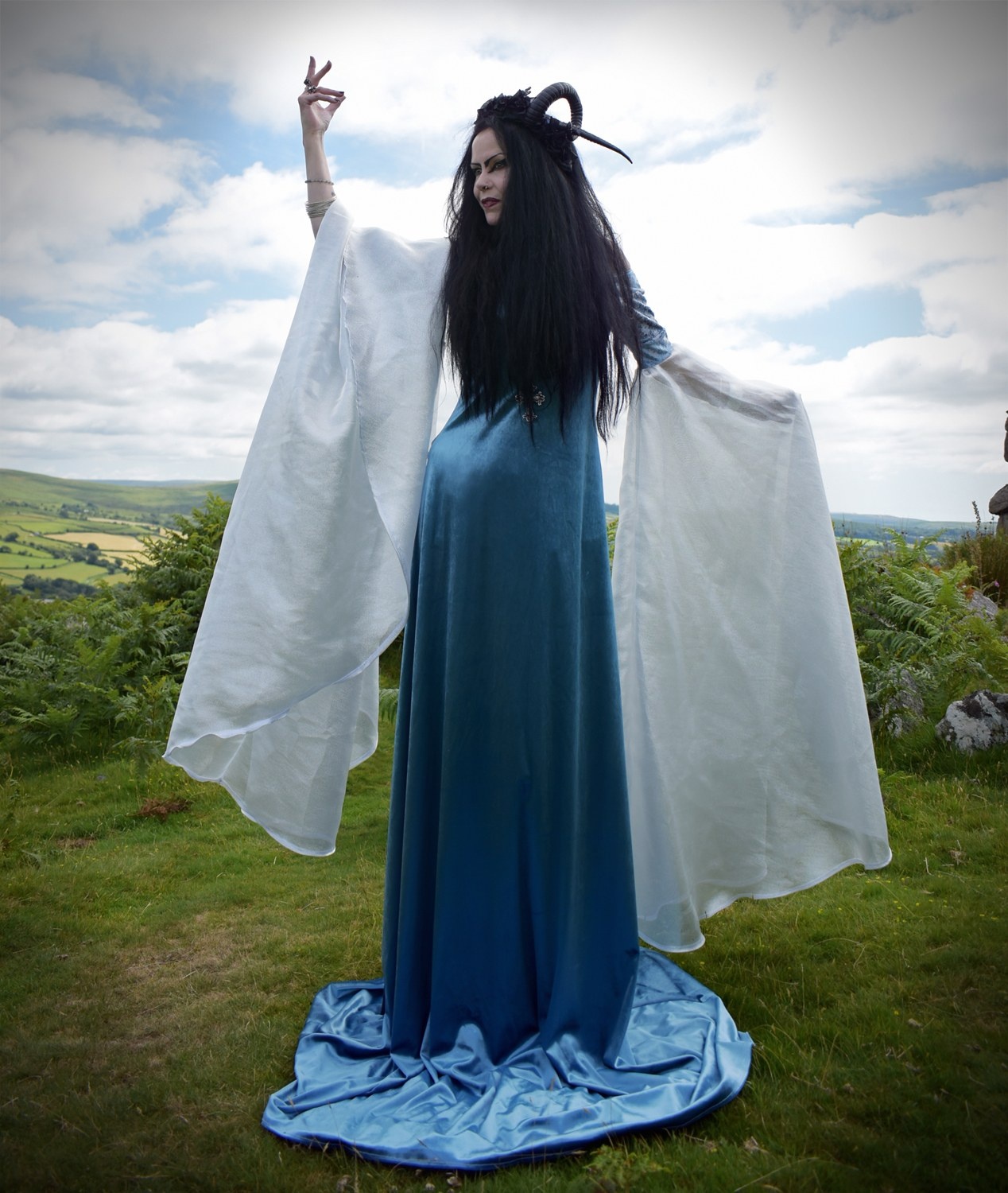 Arwen Requiem Deluxe Gown - Remaster - Elven Lord of the Rings Cosplay Costume by Moonmaiden Gothic Clothing