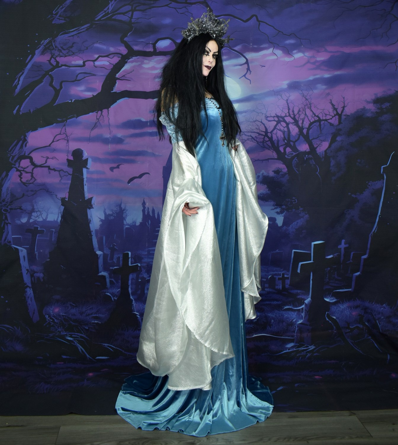 Arwen Requiem Deluxe Gown - Remaster - Elven Lord of the Rings Cosplay Costume by Moonmaiden Gothic Clothing
