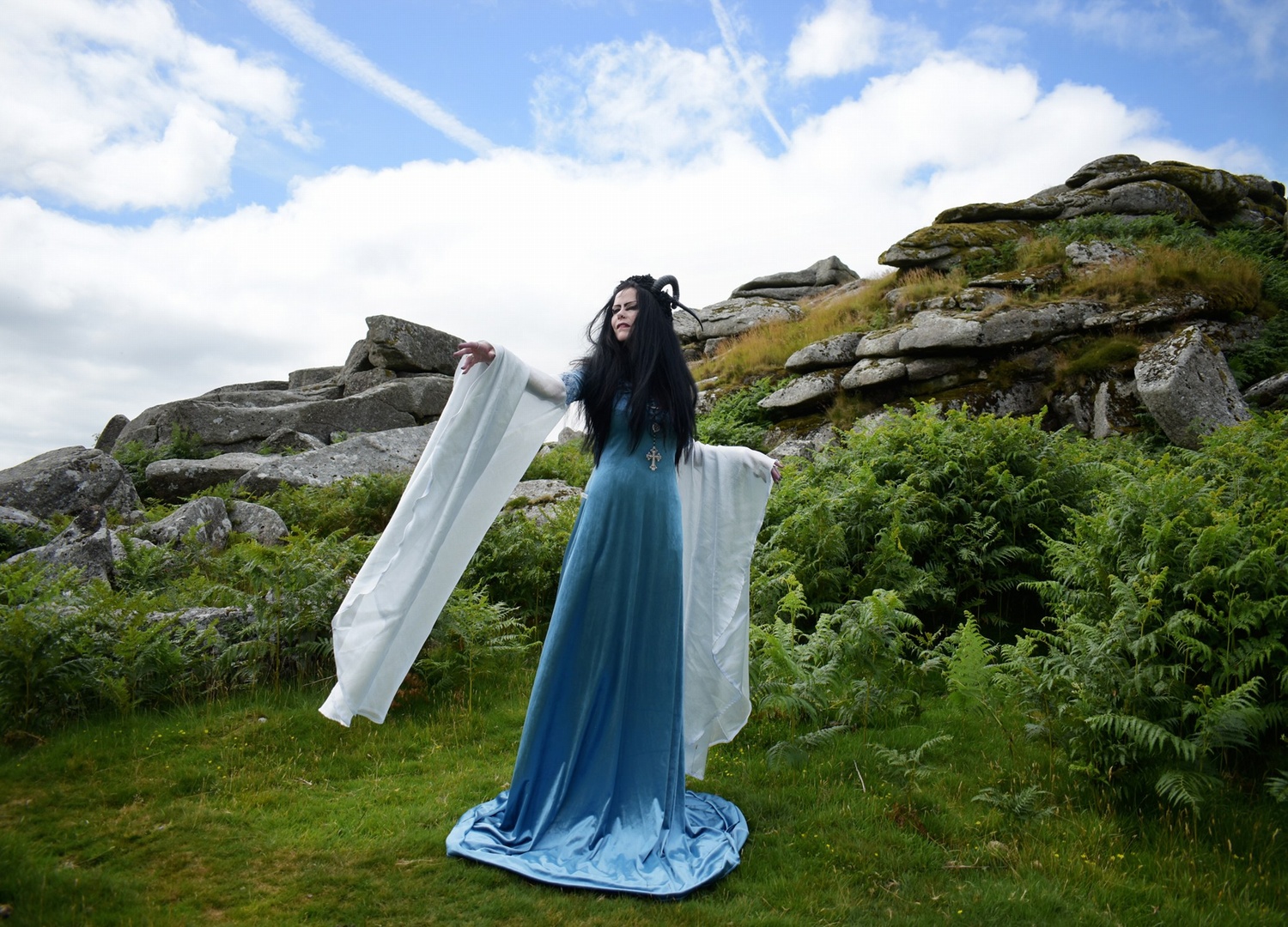 Arwen Requiem Deluxe Gown - Remaster - Elven Lord of the Rings Cosplay Costume by Moonmaiden Gothic Clothing