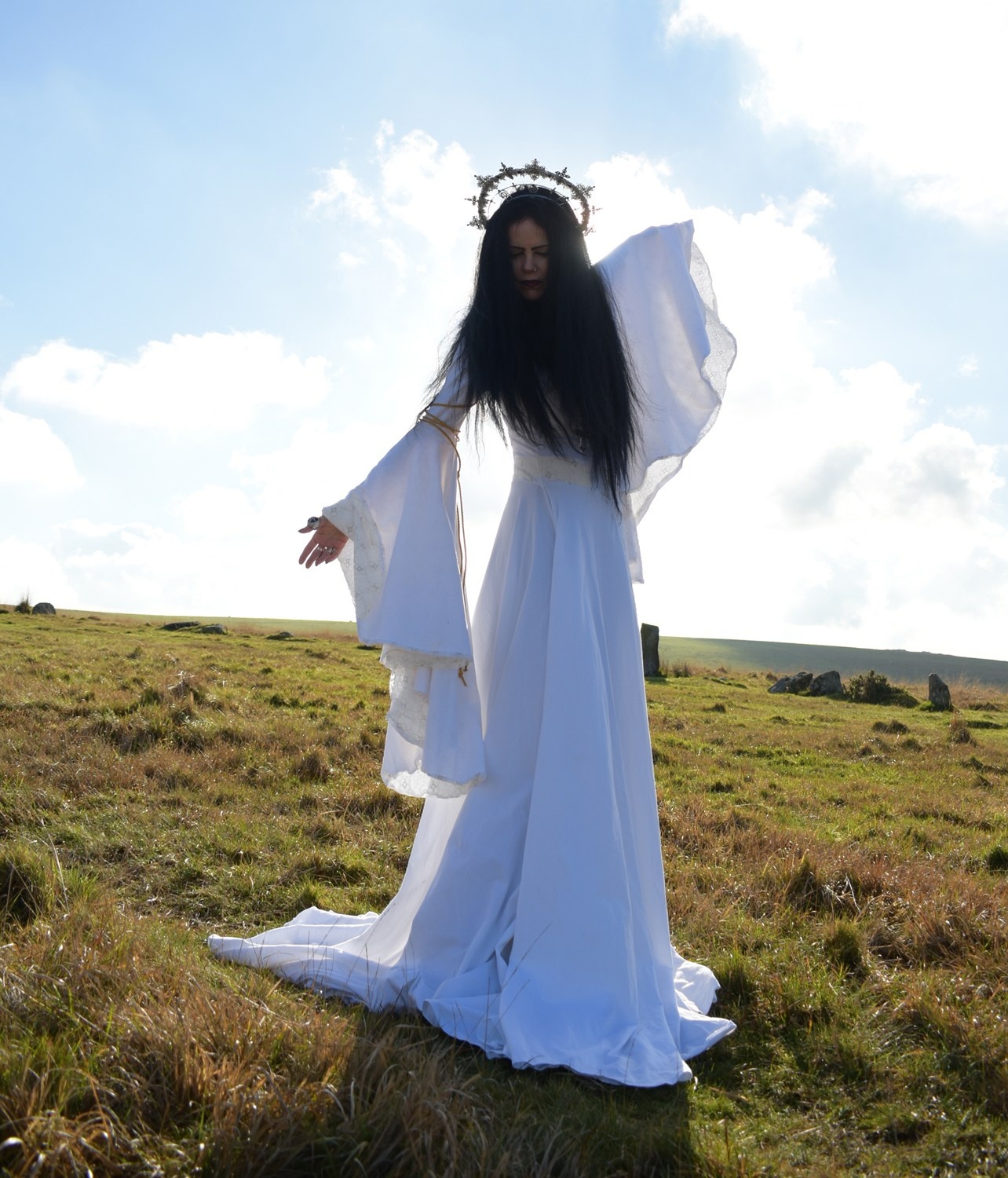 Eowyn - White Lady of Rohan Gown - Lord of the Rings Cosplay Dress by Moonmaiden Gothic Clothing