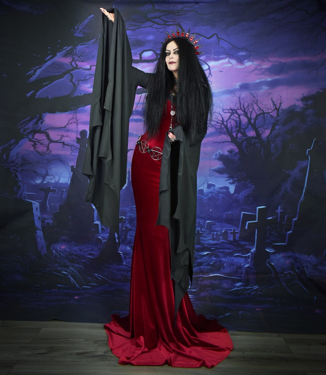 Nosferellla Bolero � cotton jersey batwing sleeved goth witch bolero by Moonmaiden Gothic Clothing