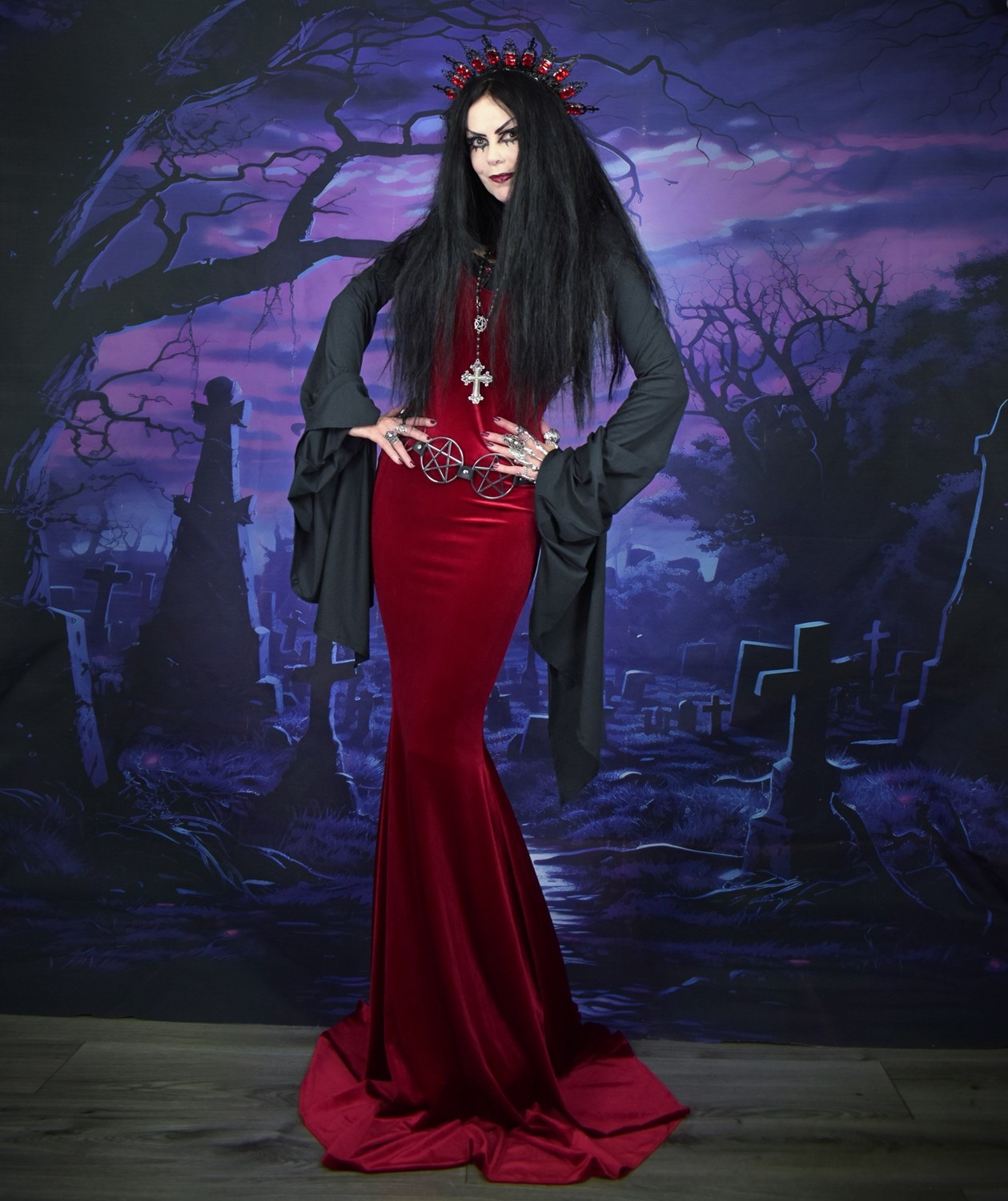 Ligeia Dress and Witching Night Bolero by Moonmaiden Gothic Clothing