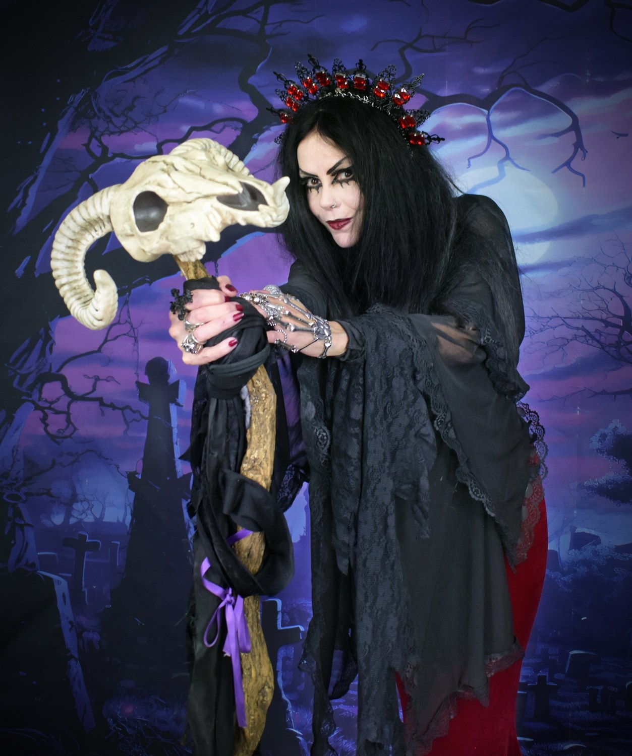 The Spookercowl - sheer mesh cowl neck hooded gothic shawl by Moonmaiden Gothic Clothing