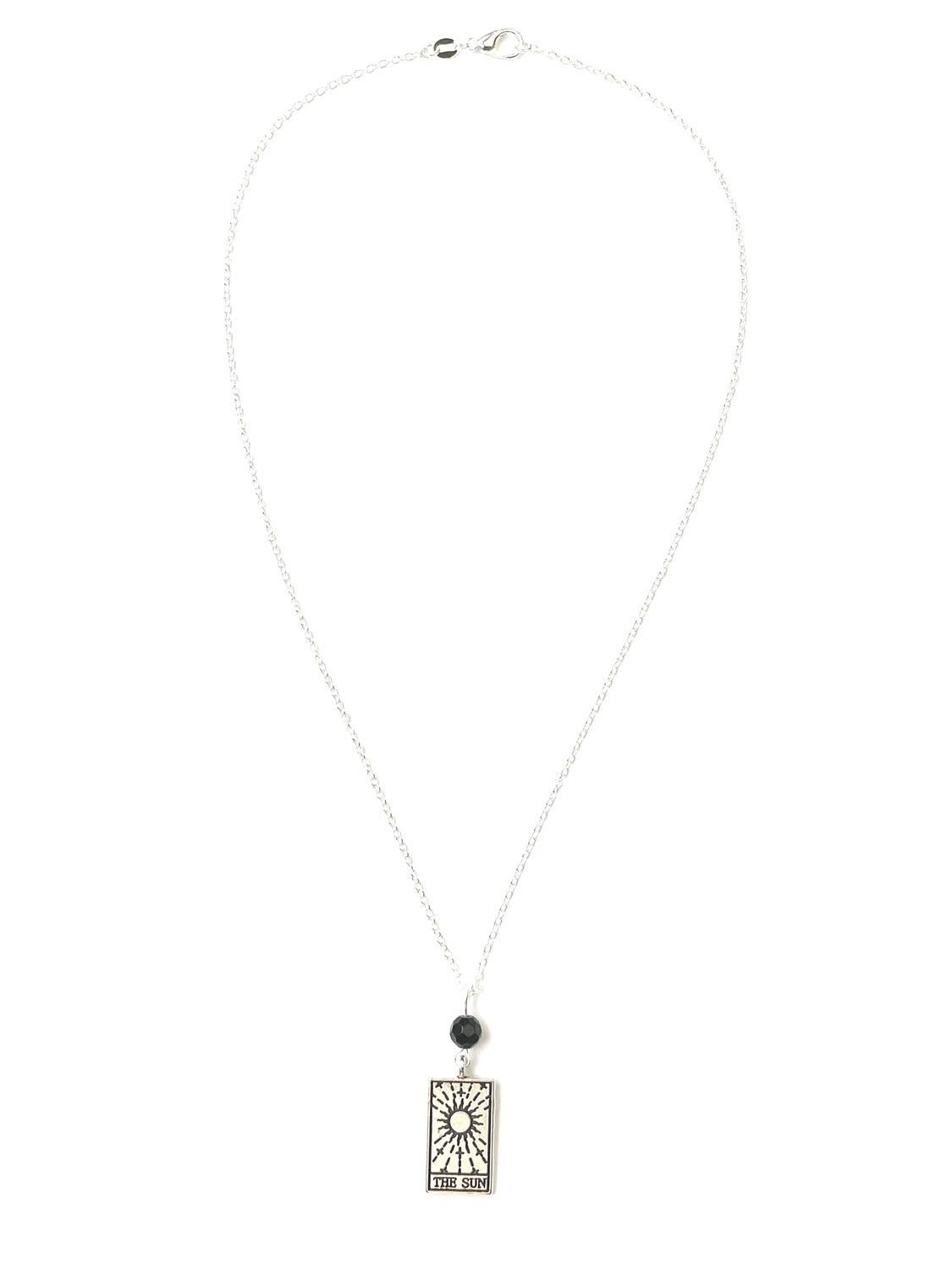 The Sun Tarot & Black Onyx Pendant Necklace by My Beautiful Gothic