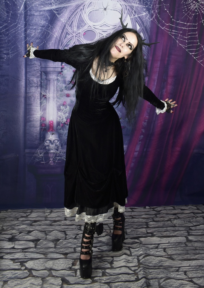 Gothic midi best sale dress