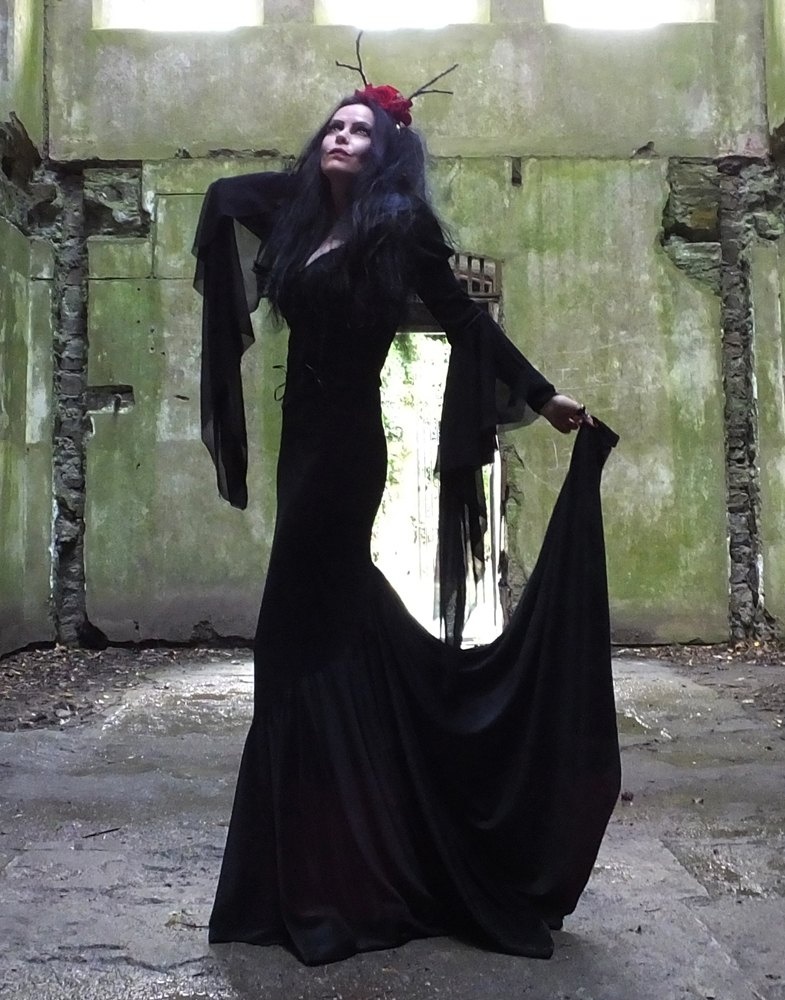 Moonmaiden gothic clothing morticia dress hotsell