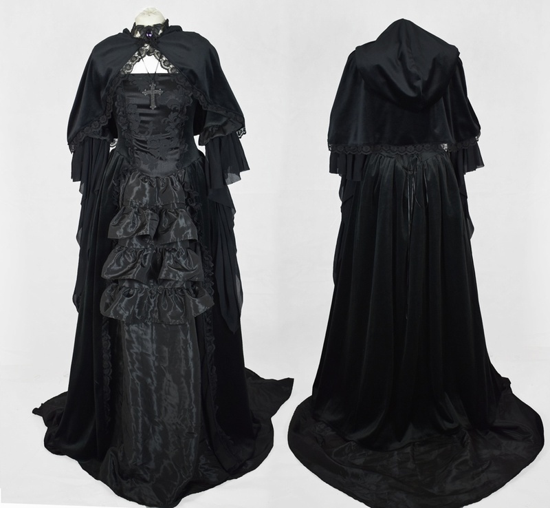 Princess Karma Gown by Moonmaiden Gothic Clothing - with the forthcoming Adella Capelet!