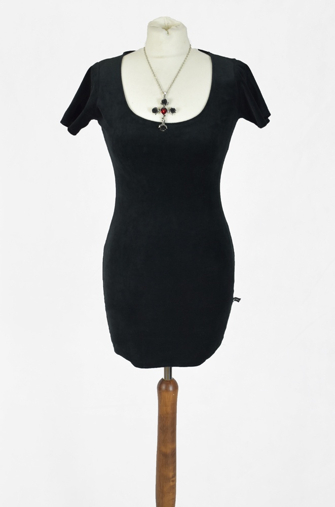 Little Voodoo Doll Minidress - steamed velvet Mavis Hotel Transylvania mini dress by Moonmaiden Gothic Clothing