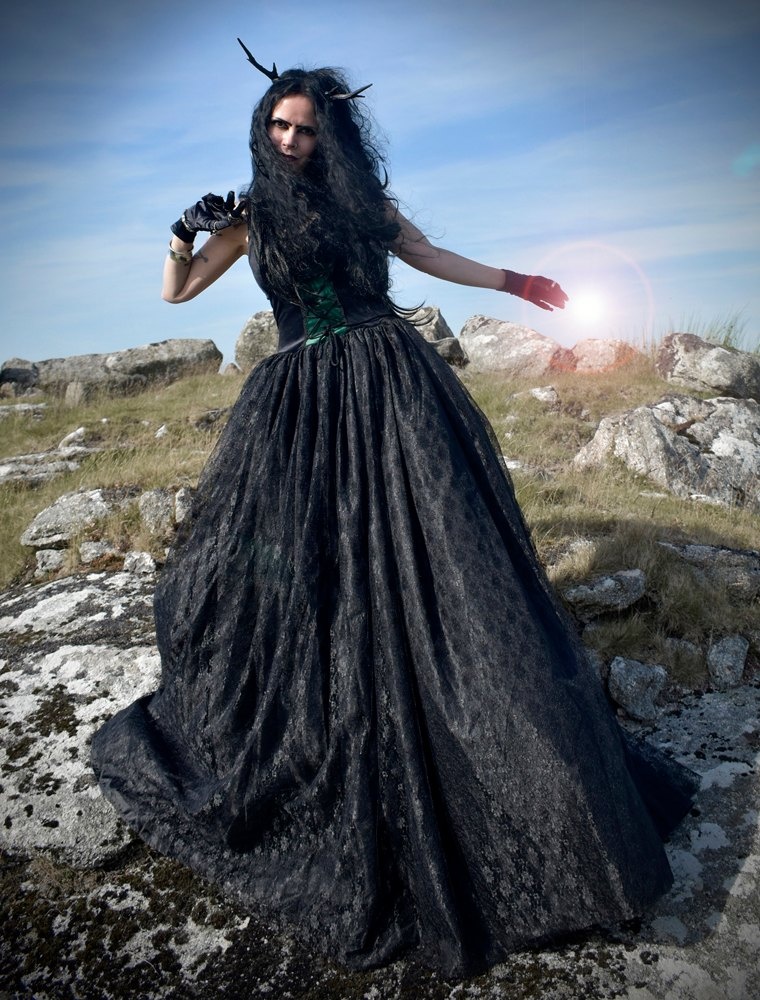 The Lace Enchantress Gown - steamed velvet and lace steampunk goth ...