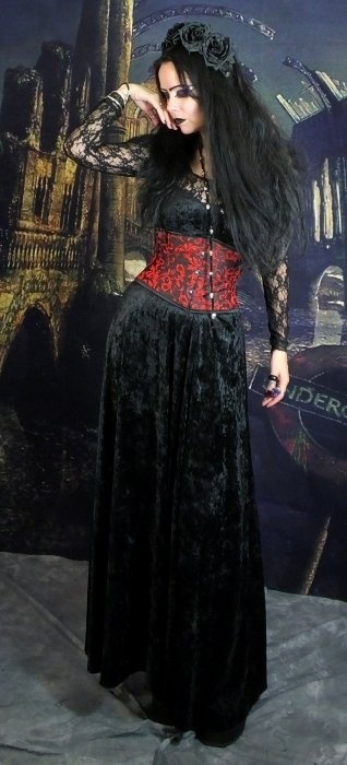 Amazon.com: Gothic Dress for Women Plus Size Medieval Costume Halloween  Steam Punk Dresses Vintage Off-shoulder Witch Costume : Sports & Outdoors