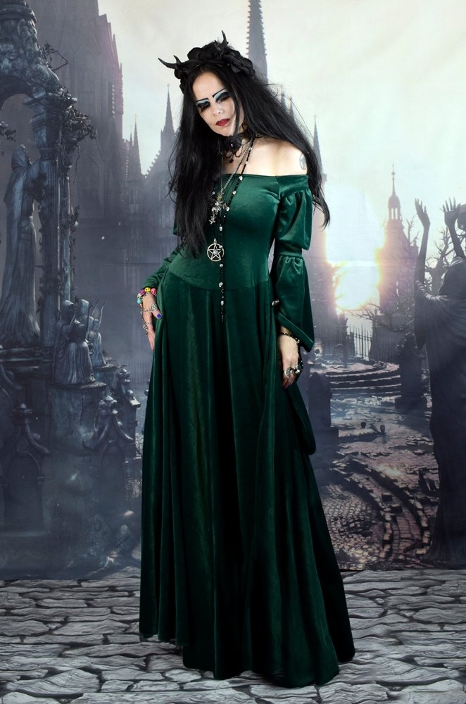 Bavmorda Bustle Gown - steamed velvet, chiffon, taffeta and mesh Victorian  Steampunk dress by Moonmaiden Gothic Clothing