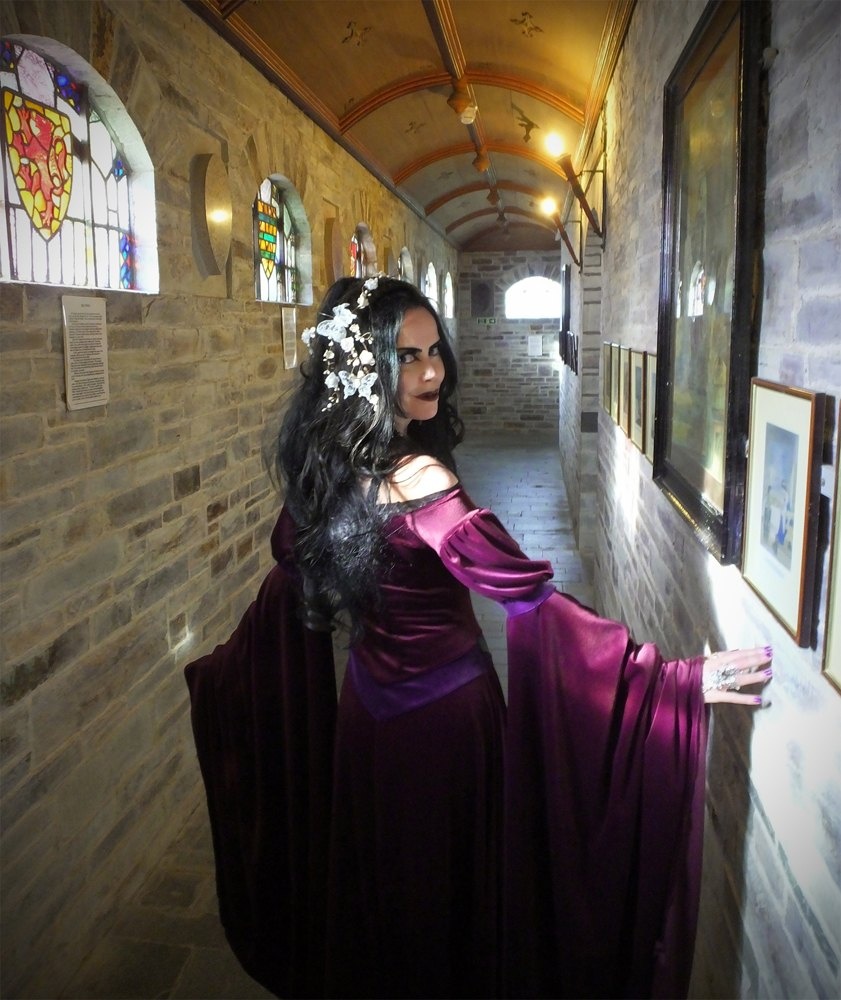 Guinevere Gown - witchy clothing steamed velvet medieval arthurian goth witch dress by Moonmaiden Gothic Clothing