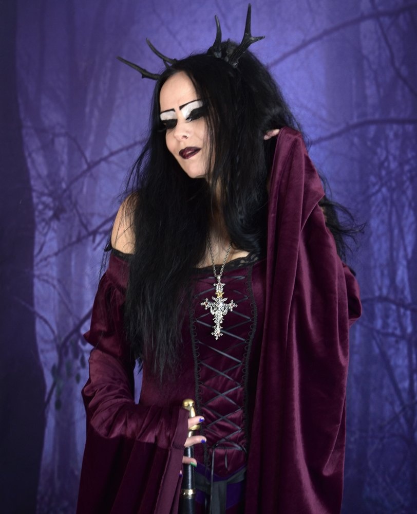 Guinevere Gown - witchy clothing steamed velvet medieval arthurian goth witch dress by Moonmaiden Gothic Clothing