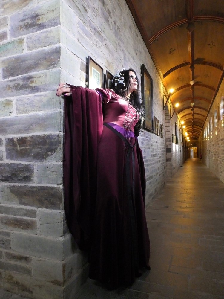 Guinevere Gown - witchy clothing steamed velvet medieval arthurian goth witch dress by Moonmaiden Gothic Clothing