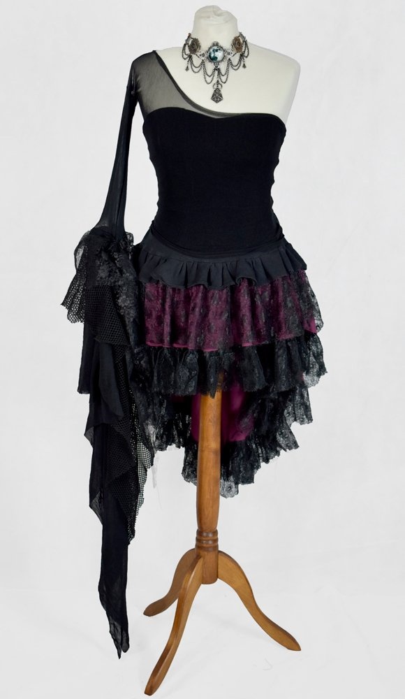 Ligea Miniskirt - goth steampunk witch mini skirt by Moonmaiden Gothic Clothing