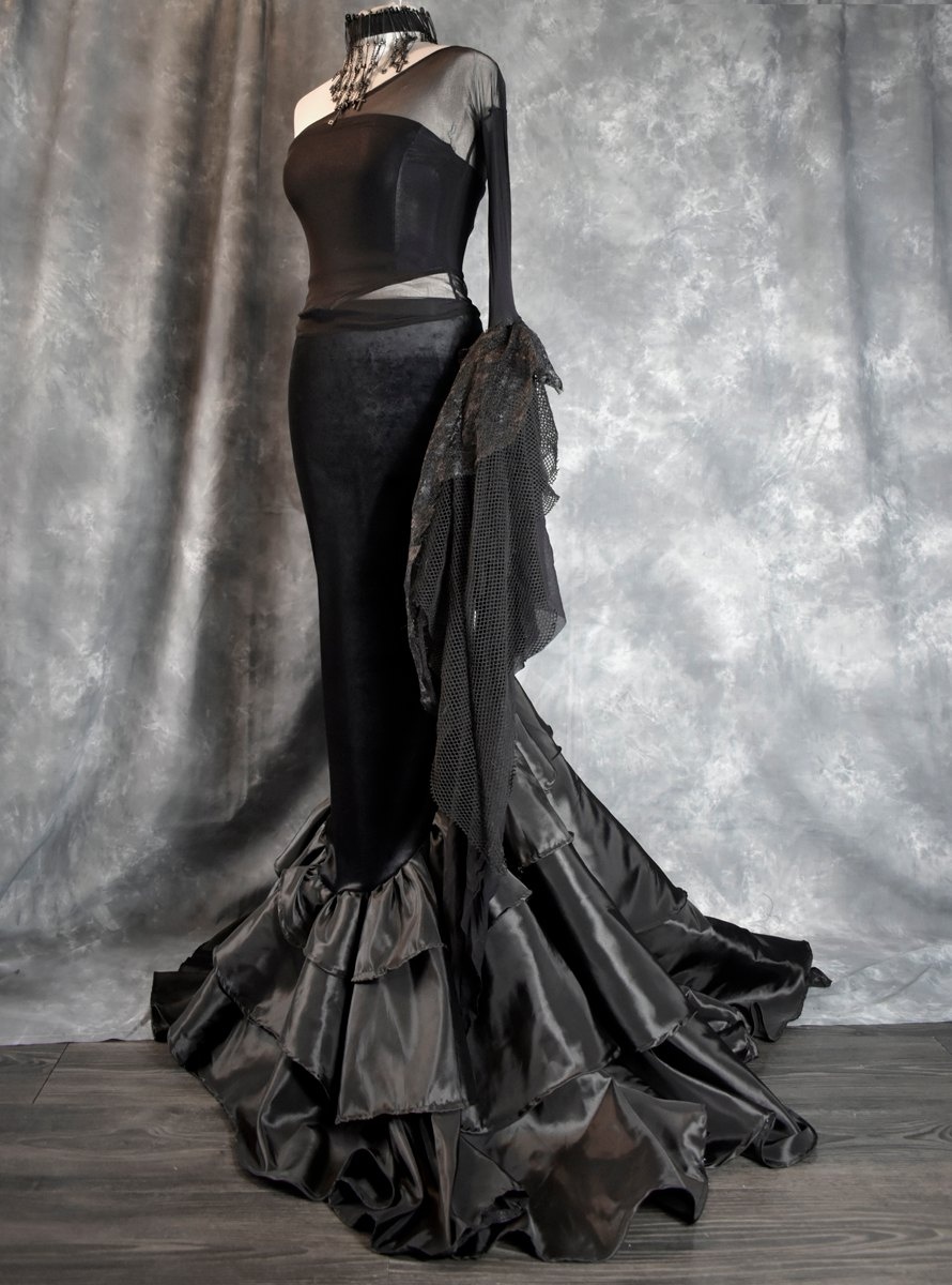 Vale of Tears Steampunk goth skirt (with new prototype top!) by Moonmaiden Gothic Clothing