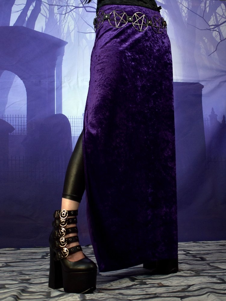 Vamp Side Split Skirt
