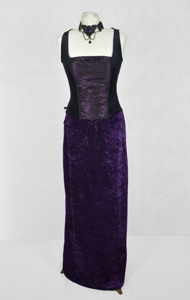 Vamp Side Split Skirt and Basic Witch Bodice by Moonmaiden Gothic Clothing