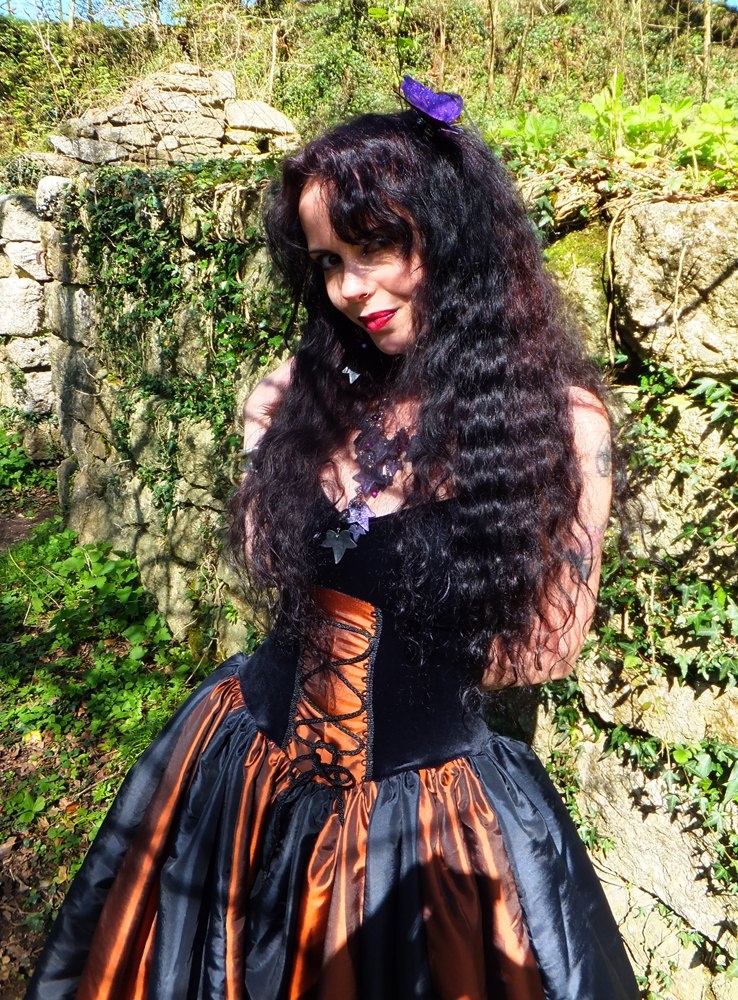Steampunk Ballgown - steamed velvet and taffeta steampunk gothic ballgown by Moonmaiden Gothic Clothing