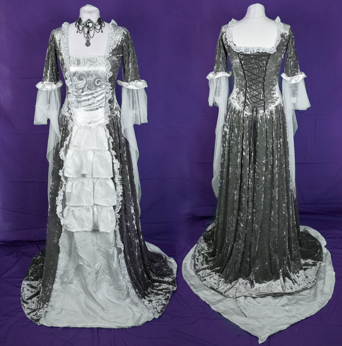 Bound Widow Gown - Witchy Clothing Bloodborne Halloween Cosplay Costume by Moonmaiden Gothic Clothing