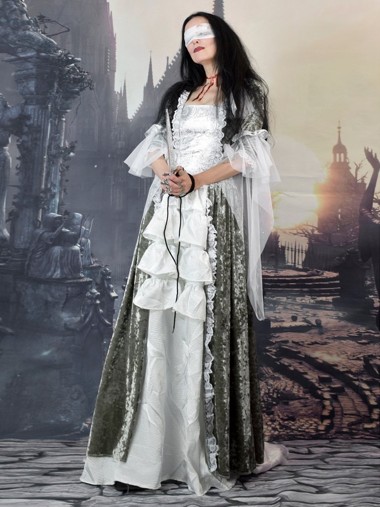 Bound Widow Gown - Bloodborne Halloween Cosplay Costume by Moonmaiden Gothic Clothing