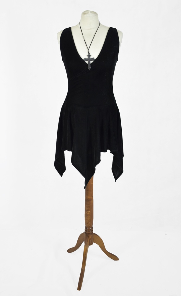 Nymphalinae Minidress - steamed velvet fairy witch goth mini dress by Moonmaide Gothic Clothing