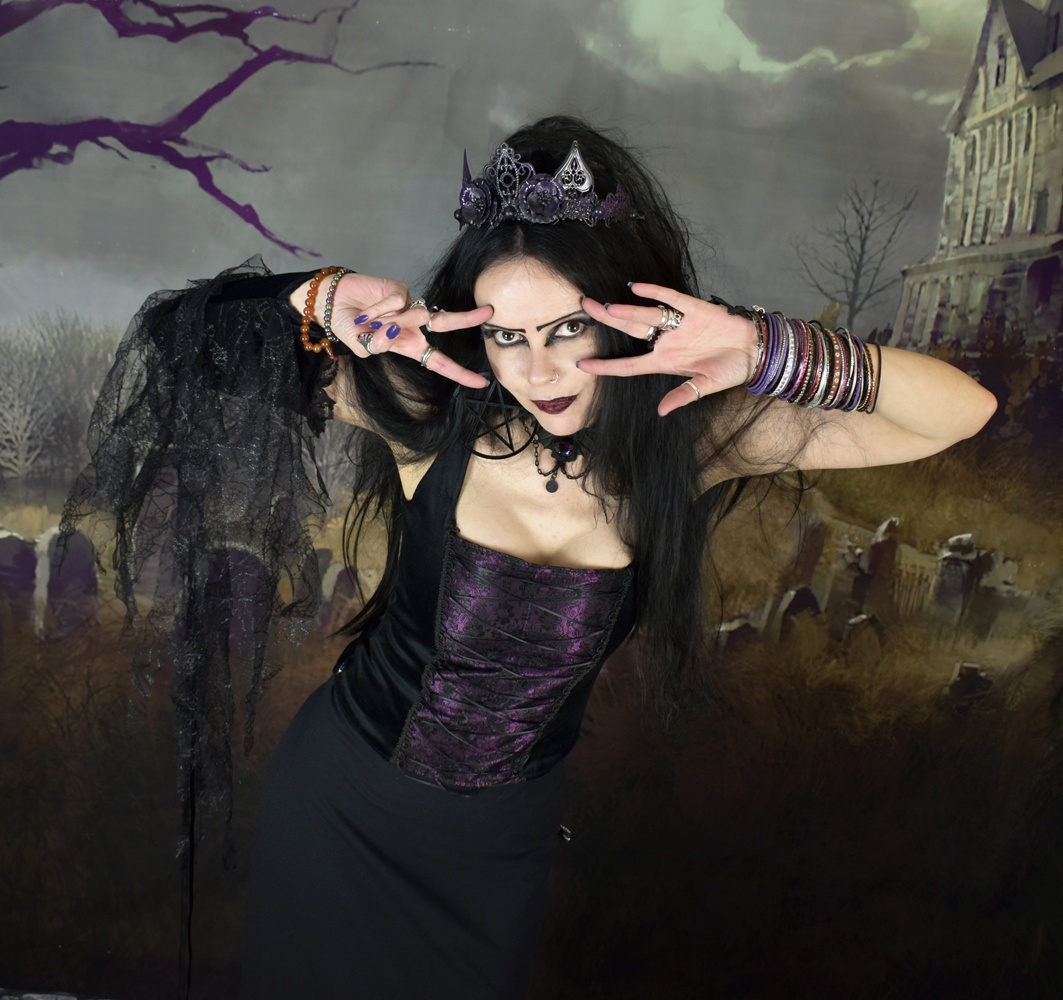 Basic Witch Bodice - steamed velvet and taffeta goth witch top by Moonmaiden Gothic Clothing