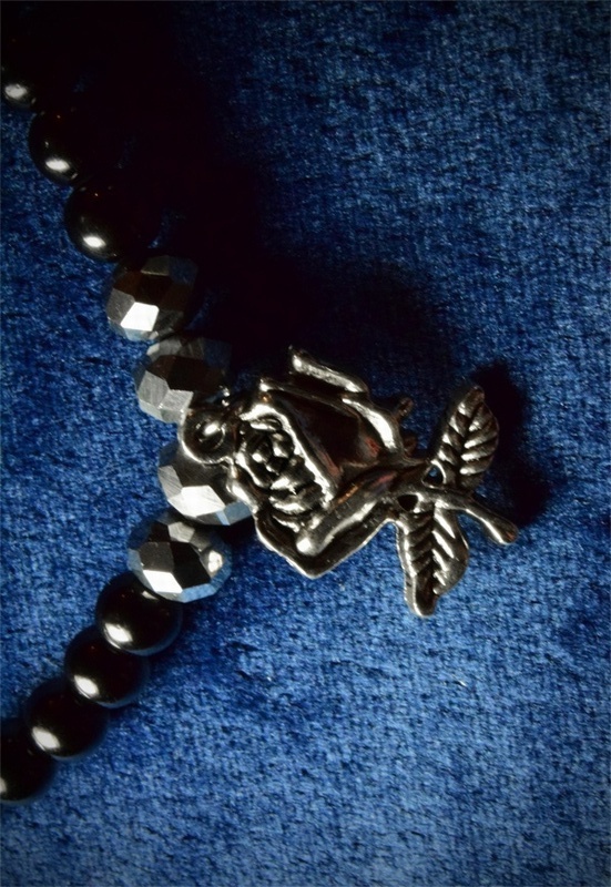 Silver Rose Stretch Anklet