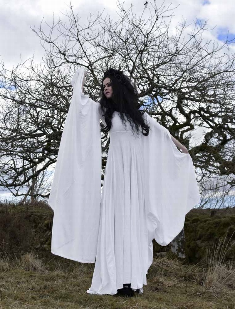 Fae of the Falls Gown - medieval elven arthurian dress by Moonmaiden Gothic Clothing