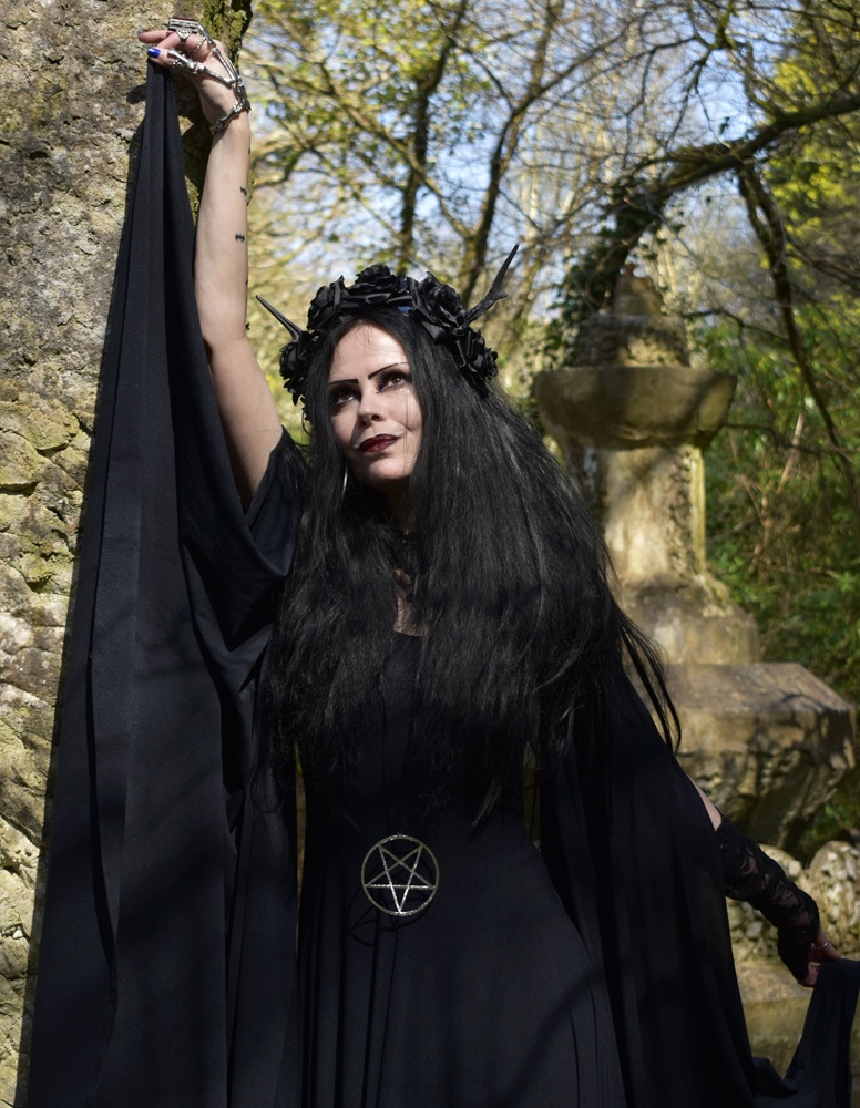 Fae of the Fallen Gown - gothic pagan witch dress by Moonmaiden Gothic Clothing