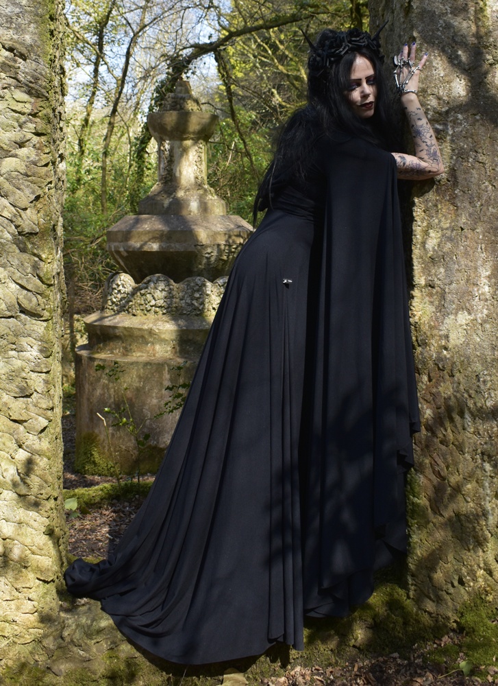 Fae of the Fallen Gown - gothic pagan witch dress by Moonmaiden Gothic Clothing