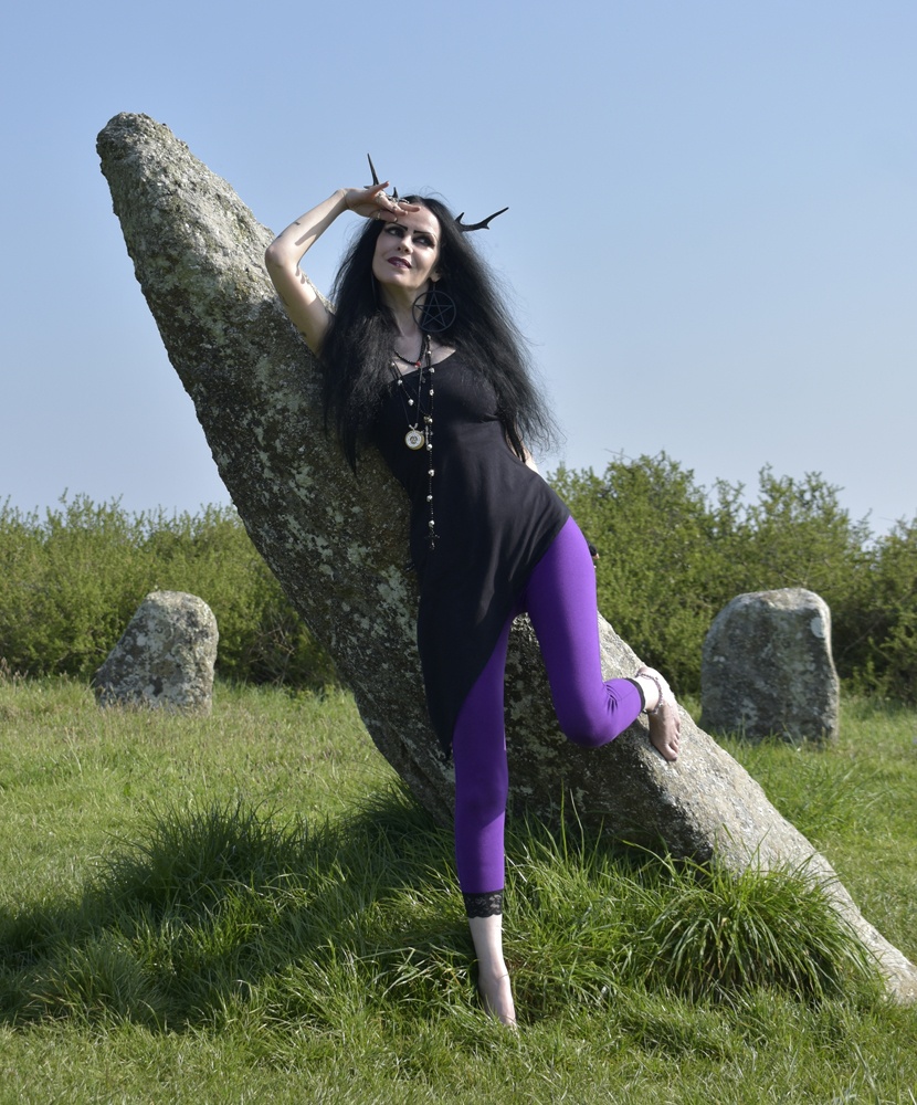 Tattooraluralura Minidress - cotton lycra elven fairy witchy mini dress by Moonmaiden Gothic Clothing