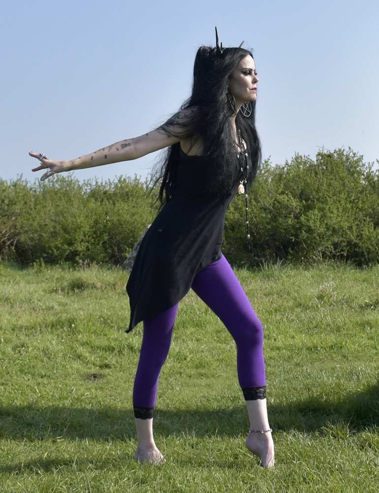 Tattooraluralura Minidress - cotton lycra elven fairy witchy mini dress by Moonmaiden Gothic Clothing