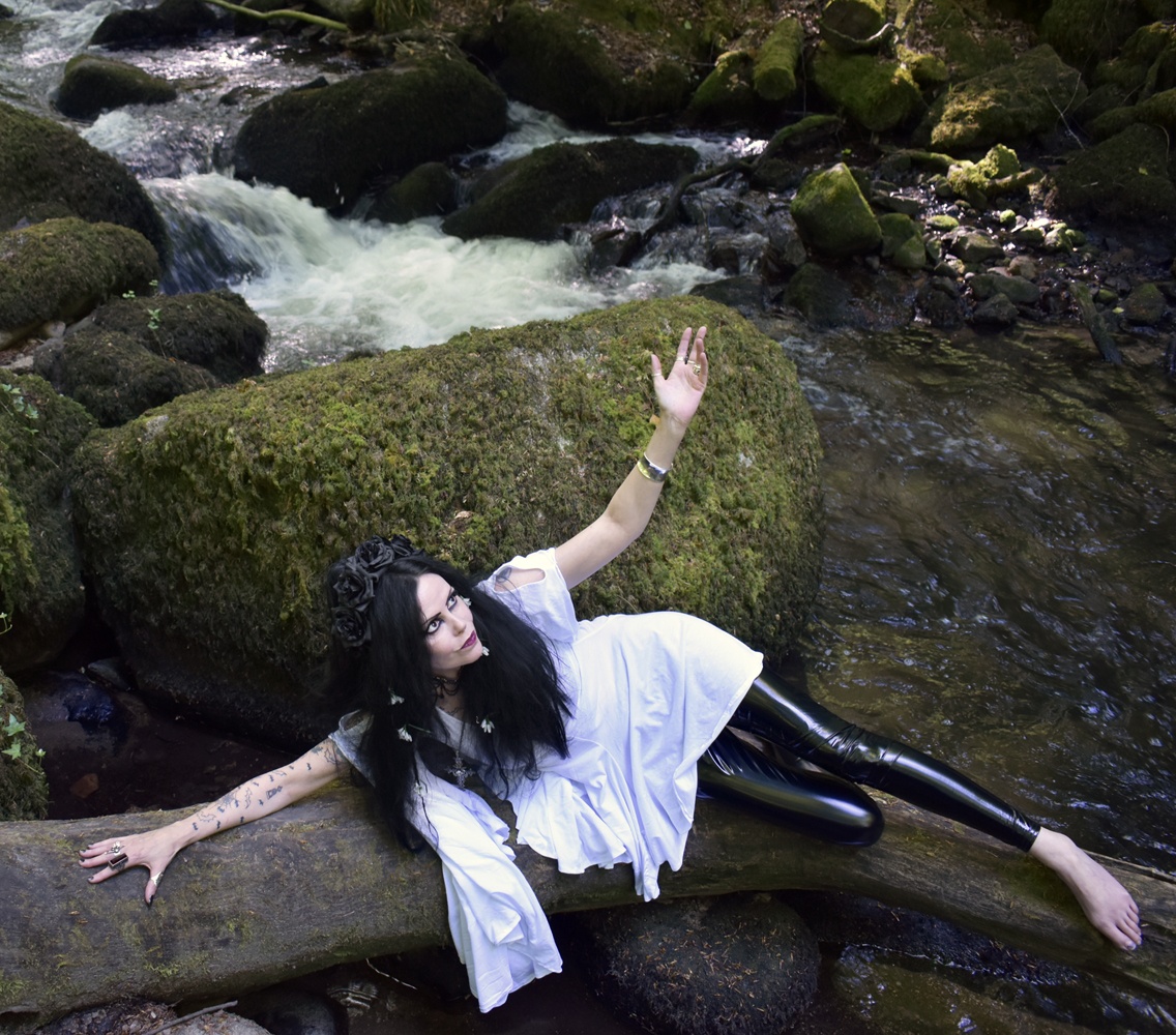 Fae of the Falls Minidress - cotton elven boho goth witch minidress