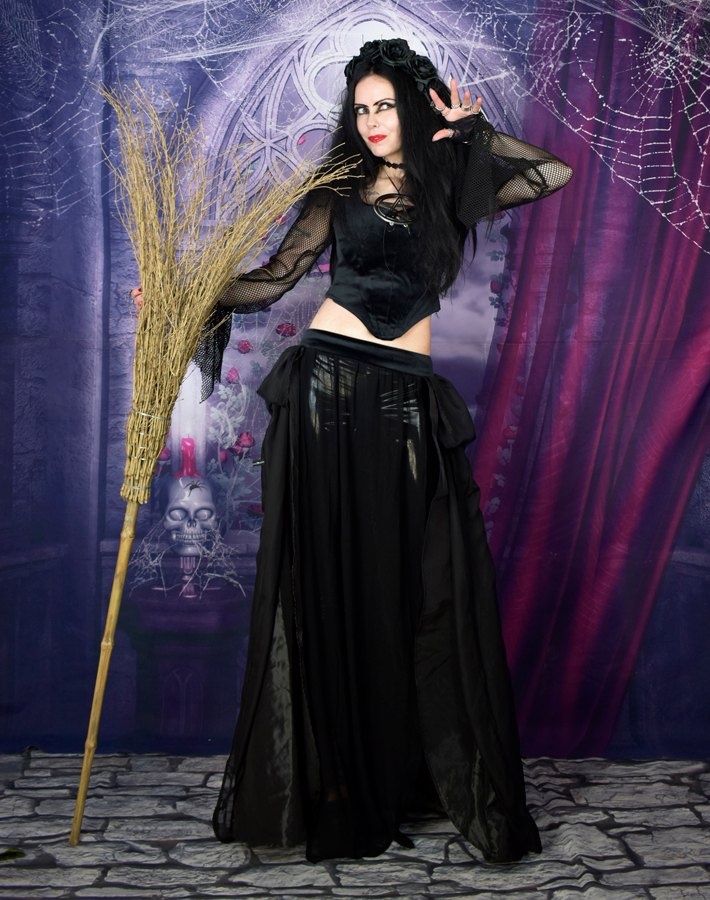 Broommaiden Skirt - goth witchy skirt by Moonmaiden Gothic Clothing