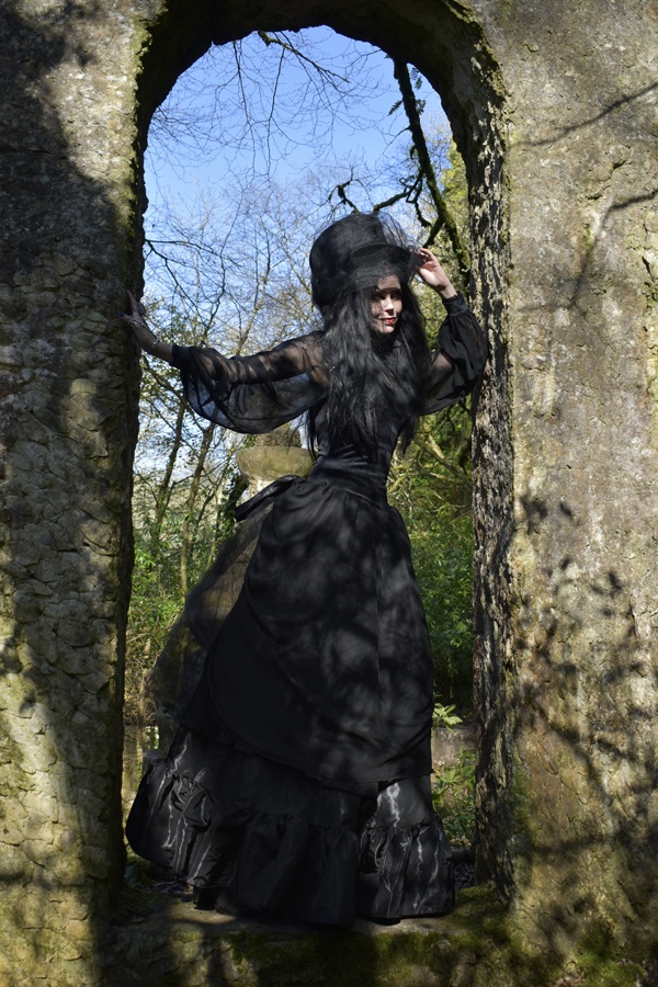 Bavmorda Bustle Gown - goth steampunk victorian gothic dress by Moonmaiden Gothic Clothing