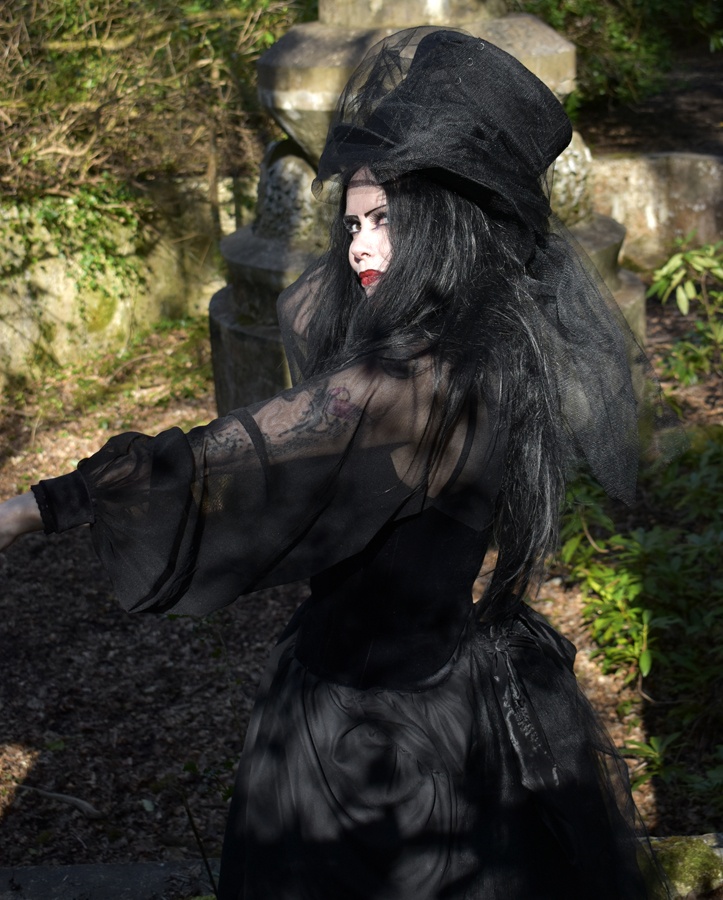 Bavmorda Bustle Gown - goth steampunk victorian gothic dress by Moonmaiden Gothic Clothing