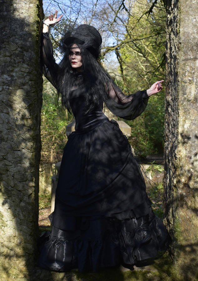 Bavmorda Bustle Gown - goth steampunk victorian gothic dress by Moonmaiden Gothic Clothing
