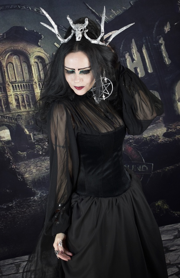 Bavmorda Bustle Gown - goth steampunk victorian gothic dress by Moonmaiden Gothic Clothing