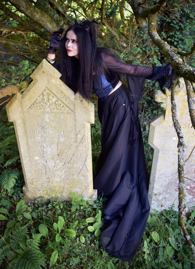 Haunted Enchantress Skirt - long witchy skirt by Moonmaiden Gothic Clothing