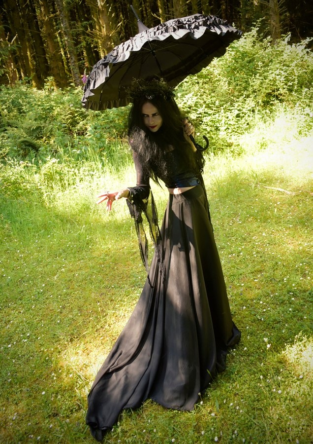 Haunted Enchantress Skirt - long witchy skirt by Moonmaiden Gothic Clothing