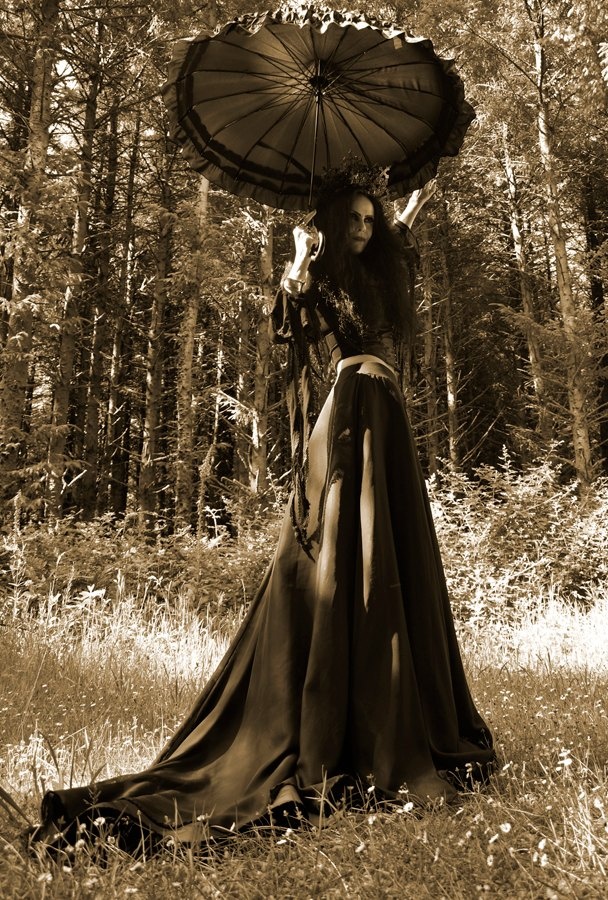 Haunted Enchantress Skirt - long witchy skirt by Moonmaiden Gothic Clothing