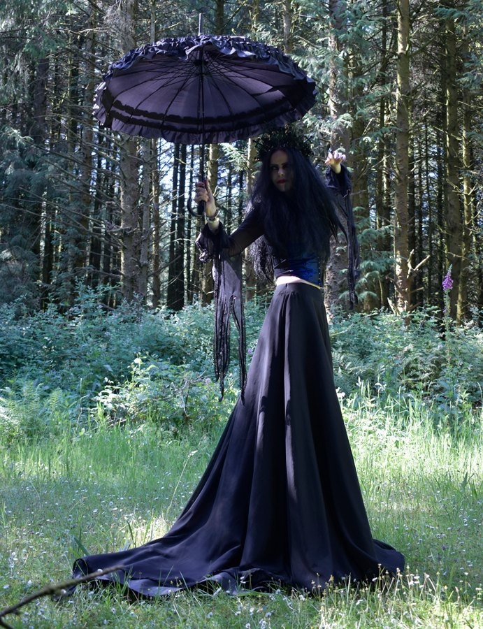 Haunted Enchantress Skirt - long witchy skirt by Moonmaiden Gothic Clothing