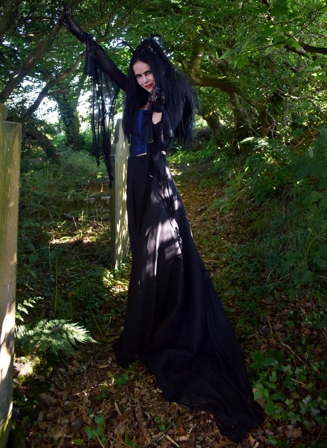 Haunted Enchantress Skirt - long witchy skirt by Moonmaiden Gothic Clothing