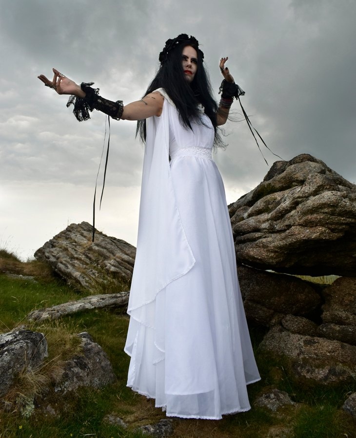 Lily Munster Nightgown - yvonne de carlo cosplay costume by Moonmaiden Gothic Clothing