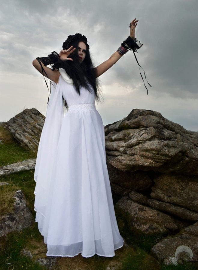 Lily Munster Nightgown - yvonne de carlo cosplay costume by Moonmaiden Gothic Clothing