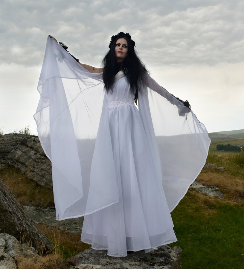 Lily Munster Nightgown - yvonne de carlo cosplay costume by Moonmaiden Gothic Clothing