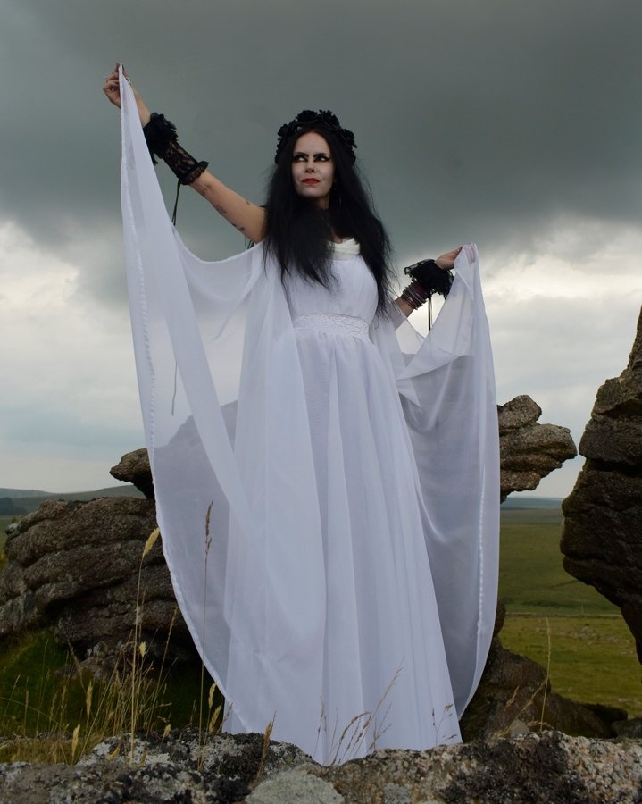 Lily Munster Nightgown - yvonne de carlo cosplay costume by Moonmaiden Gothic Clothing