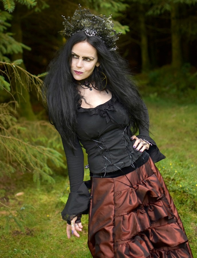 Graveheart Skirt - cotton lycra witchy steampunk goth top by Moonmaiden Gothic Clothing